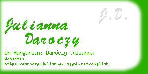 julianna daroczy business card