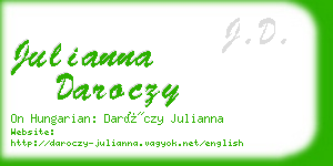 julianna daroczy business card